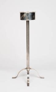 A silver plated Champagne cooler stand, French, circa 1940. 69cm High