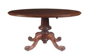 A Victorian mahogany loo table, 19th Century. 74cm high, 140cm wide, 101cm deep