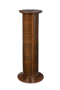 Art Deco walnut pedestal, circa 1930s. 85cm