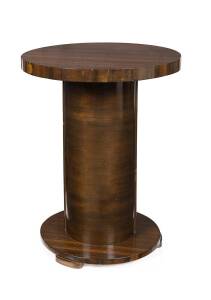 Art Deco walnut veneer occasional table, circa 1930s. 69cm