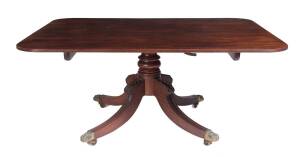 A Regency mahogany supper table, circa 1820. 73cm high, 175cm wide, 140cm deep