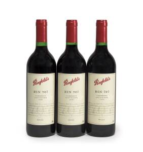 AUSTRALIA: Penfolds, Bin 707, Cabernet Sauvignon, 1999. [3 bottles]