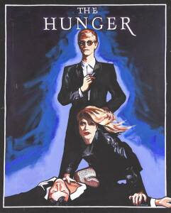 K. MILLIKEN (ACTIVE 21ST CENTURY), The Hunger featuring David Bowie 1984, acrylic on canvas, signed and dated lower right: K. Milliken '84, 116 x 93 cm 