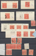 Large stockbook with an array of mostly low denominations with some annotation & a few better items noted including 4&frac12;d Die II CTO x3, lots of official and commercial perfins & some postmark content, also some "Cinderellas" & other unrelated material. Ins - 3