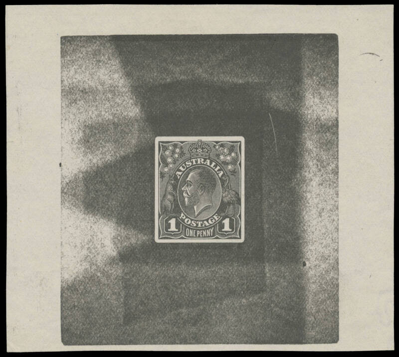 THE PERKINS BACON DIE PROOFS: State 2/3 with the King's Nose now Straightened but Otherwise Identical to State 2, with uncleared surrounds in black on thin unsurfaced paper (99x89mm) BW #70(DP)13Aa, Cat $12,500. Superb! RPSofL Certificate (2010). Only thr