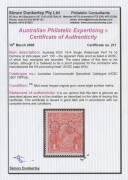 WATERMARKED PERFORATED PLATE PROOF: 1d red Single-Line Perf 14 on gummed watermarked Pink Paper punctured 'OS' BW #70PP(5), black mark on the King's head, full unmounted o.g., Cat $7500 (mounted). Simon Dunkerley Certificate (2008). [The ACSC states "At l - 2