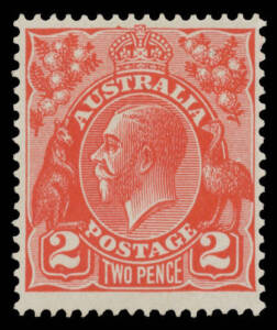 TWO PENCE SCARLET: 2d with No Watermark BW #102aa, well centred, very lightly mounted, Cat $4000.