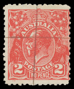 POSTAL FORGERY: 2d No Watermark Perf 11 BW #103cc, official manuscript "+" defacing marks, full unmounted o.g., Cat $1500. Chris Ceremuga Certificate (2010).