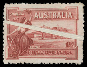 VARIETIES: Single with Major Pre-Printing Paper Fold.