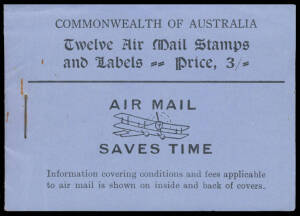 BOOKLETS: 1928 3/- with violet-blue cover BW #B40, Cat $1500 (2003). Advertised retail $1750.