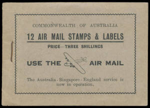 BOOKLETS: 1935 3/- with dull green cover BW #B50, one stamp removed otherwise superb, Cat $2250 (2003). Advertised retail $2250.