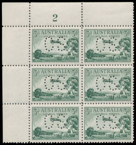 PUNCTURED 'OS': Mint singles x2, CTO single & block of 4, vertical pair 'OS'/'OS' Omitted (probably a fake), imprint block of 4 (faint toning) & Plate 2 blocks of 4 & 6 (both unmounted), Cat $1500+ (unchecked for Type B stamps). (23)