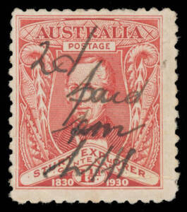 Exhibit pages etc with Plate Number blocks of 4 of the 1&frac12;d '1' to '8' x2 sets plus 3d '1' & '2', imprint blocks of 4 & registered First Day Cover, also a Lord Howe Island provisional forgery.