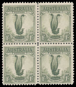 Unmounted block of 4, unmounted punctured 'G/NSW' single & overprinted 'OS' CTO block of 4 with large-part o.g., Cat $700+. (3 items)
