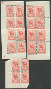 VARIETIES: Two-volume highly specialised annotated collection of mostly 2d material including a complete set of Plate Number blocks of 4 from all positions plus a bewildering array of "Malburins", Extended Frames, Progressive & Roller Flaws, Plate Scratch