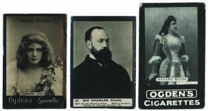 c1899-1902 Ogdens cards, noted Madame Melba & Edmund Barton. Poor/G.