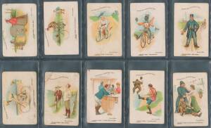 1905 Wills (Australia) "Sporting Terms", part set [21/25], comprising Cricket Terms (8), Cycling Terms (7) & Football Terms (6). Poor/G.