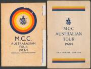Orient Line brochures -&nbsp;"M.C.C. Australian Tour 1928-9" & "M.C.C. Australasian Tour 1932-3", latter with cover faults.