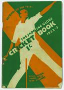 1932-33 BODYLINE TOUR: "The Sporting Globe Cricket Book 1932-3" by Baillie [Melbourne, 1932]. Fair/Good condition. Scarce "body-line" tour guide.