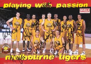 SIGNED DISPLAYS, noted Shaquille O'Neale signed display (with CoA); Melbourne Tigers display with 12 signatures including Andrew Gaze, Lenard Copeland & Mark Bradke; plus display signed by 1996 Opals team. Each framed, largest 62x81cm. 