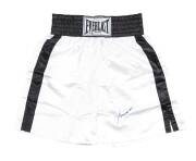 MUHAMMAD ALI, signature on pair of 'Everlast' boxing shorts with black band & trim. With 'Online Authentics' No. OA-8099030.