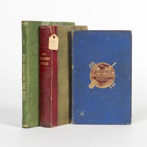 CRICKET BOOKS, noted "The Cricket-Field" by Pycroft [4th edition, London, 1862]; "Cricketers in Council" by Thomsonby [London, 1871]; "Echoes from Old Cricket Fields" by Gale [London, 1871]. Poor/Fair condition.