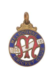 MELBOURNE CRICKET CLUB, 1914-15 membership badge, made by Stokes, No.3180.