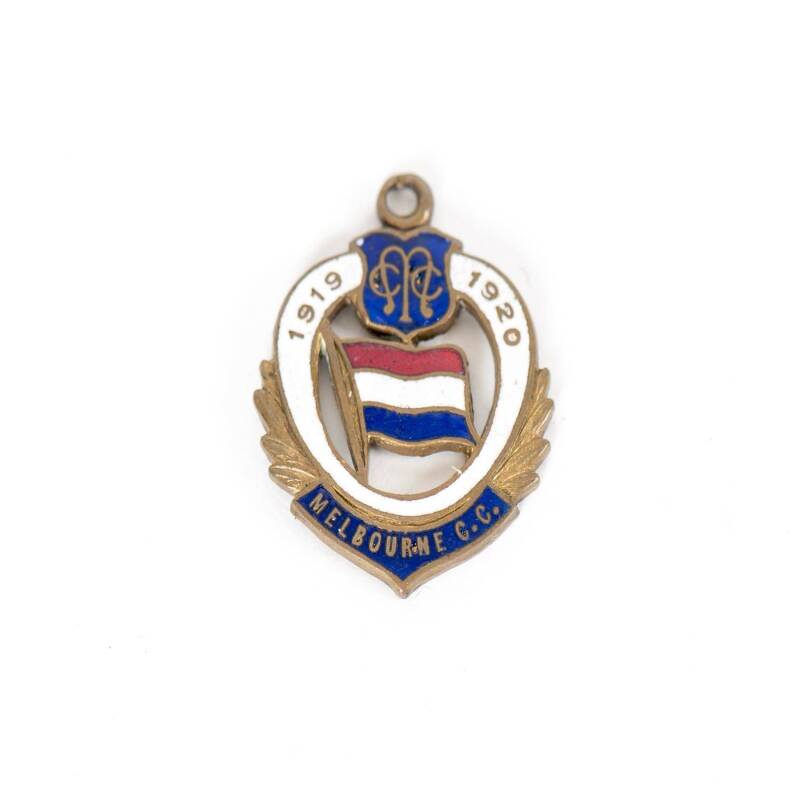 MELBOURNE CRICKET CLUB, 1919-20 membership badge, made by Bentley, No.942.