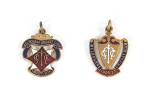 MELBOURNE CRICKET CLUB, membership badges for 1925-26 No. 3681 & 1926-27 No. 3828.