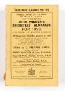 "Wisden Cricketers' Almanack for 1926", original paper wrappers. Fair/Good condition (spine faults).