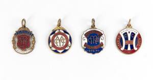 MELBOURNE CRICKET CLUB, membership badges for 1933-34, 1934-35, 1936-37, 1938-39, 1939-40, 1940-41, 1941-42, 1942-43 Country & 1951-52.