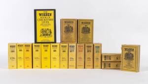 "Wisden Cricketers' Almanack" for 1955, '58, '62, '68, '69 (damaged), '70, '73, 1975-1986 (12), '89, '90, '92 & '95. 1958 with hardback, rest with limp yellow covers. Poor/Good condition.&nbsp;