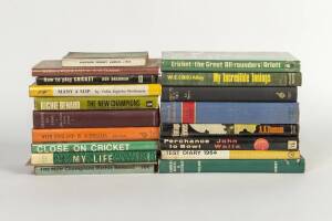 1960s CRICKET LIBRARY, noted "The Paddock That Grew - The Story of the Melbourne Cricket Club" by Dunstan [Melbourne, 1962]; "Cricket Walkabout - The Australian Aboriginal Cricketers on Tour 1867-8" by Mulvaney [Melbourne, 1967]; "Mr Cricket - The autobio