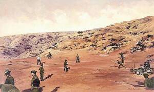 "Cricket upon Shell Green, Gallipoli 1915" by Dave Thomas, size 61x42cm. Wholesale quantity (c450).