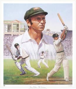 "Doug Walters: The Entertainer" by Dave Thomas, size 50x57cm. Wholesale quantity (c460).