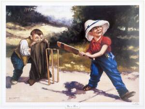 "Now or Never", by Dugald Wynne, (based on the humorous series by E.P.Kinsella, c1902), size 57x45cm. Wholesale quantity (c490)