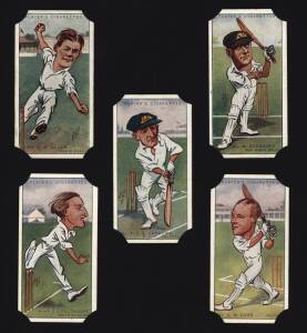 1926-28 cricket cards, noted Players "Cricketers, Caricatures by RIP" [50]; Wills "Cricketers 1928" [50]; Players "Cricketers 1930" [50]. G/VG.