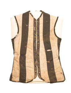 DICK CONDON'S COLLINGWOOD JUMPER, c1906, believed to be the earliest Collingwood jumper known. Poor/Fair condition, with some expert conservation work.{Dick Condon was a highly controversial & exceptionally brilliant champion, who played 149 games for Col