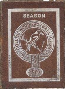 COLLINGWOOD: 1907 Member's Season Ticket, with Fixture List & hole punched for each game attended. Fair/G.