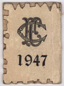 COLLINGWOOD: 1947 Member's Season Ticket, with Fixture List & hole punched for each game attended. Fair/G condition.