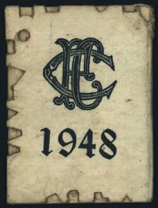 COLLINGWOOD: 1948 Member's Season Ticket, with Fixture List & hole punched for each game attended. Fair/G condition.