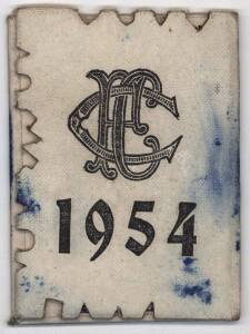 COLLINGWOOD: 1954 Member's Season Ticket, with Fixture List & hole punched for each game attended. Fair/G condition.
