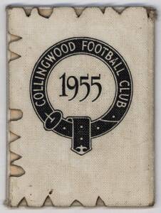 COLLINGWOOD: 1955 Member's Season Ticket, with Fixture List & hole punched for each game attended. Good condition.