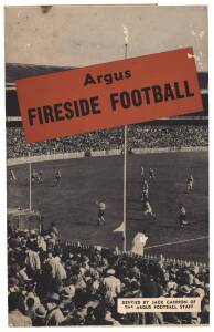 1956 "Argus Fireside Football", the board & scoreboard only. Scarce.