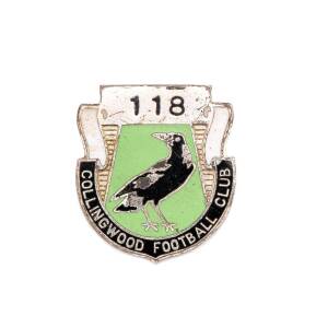 COLLINGWOOD: Wonderful collection of membership badges & social club badges, noted 1970s (27); 1980s (19); 1990s (10); 2000s (6) & 2010s (4). Inspection will reward.