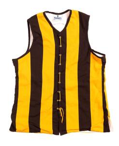 ROBERT DIPIERDOMENICO'S HAWTHORN LACE-UP JUMPER, brown & gold, with number "9" on reverse, made by Sekem.