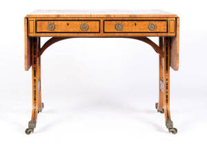 A Regency satin wood and calamander sofa table, attributed to Gillows, English circa 1815