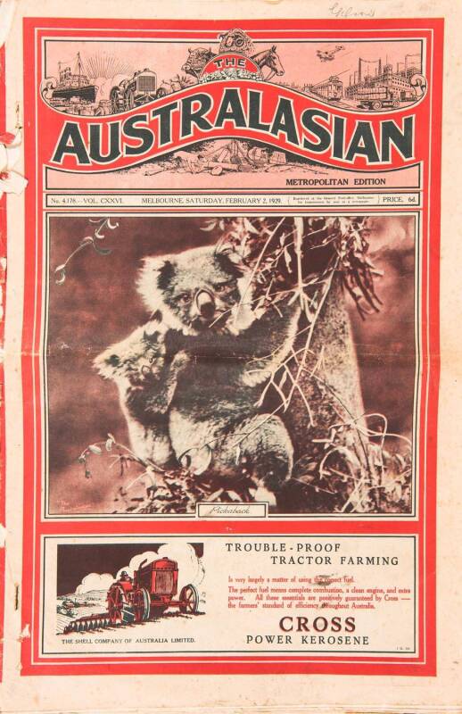 1929 The Australasian Newspaper "Football Team Photos" [12/17], comprising the complete set of VFL teams. Fair/G. Scarce.