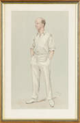 'VANITY FAIR' CRICKET PRINTS: "I Zingari" (John Loraine Baldwin) by Spy (Sir Leslie Ward), published Sept 5th 1895; "Plum" (Sir Pelham Warner) by Spy, published Sept.3rd 1903; "A Tested Centurion" (J.B.Hobbs) by WH (Wallace Hester), published Aug.7th 1912 - 3