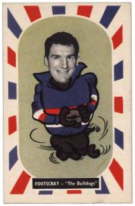 1957 Kornies "Footballer - Mascot Swap Cards", [1/36] - No.15 Peter Box (Footscray). G/VG. Rarity 8.